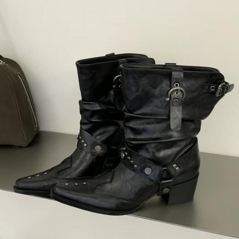 Women'S Shoes Chelsea - Eilyken Neues Design Stiefeletten mit Nietenschnalle