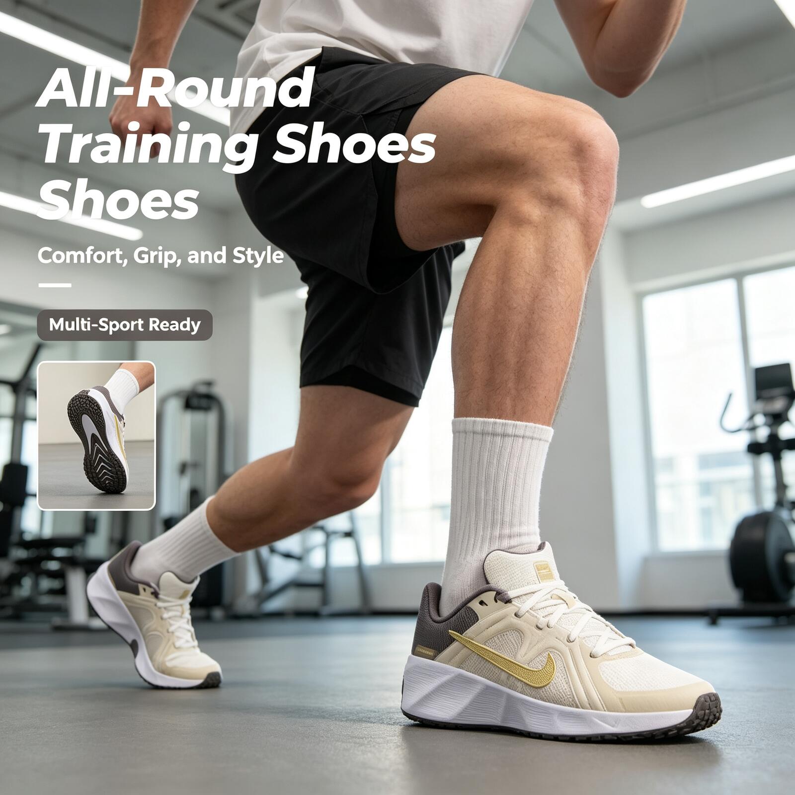 Women Shoes Hong Kong - Nike Herren-Trainingssneaker in Weiß, Grau und