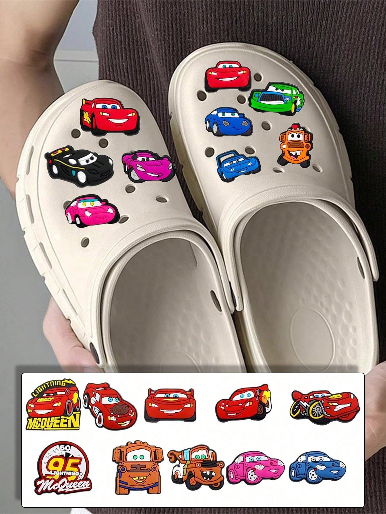 Women'S Shoes Back To School - 10/20 Stück Modische Anime Cars Mater