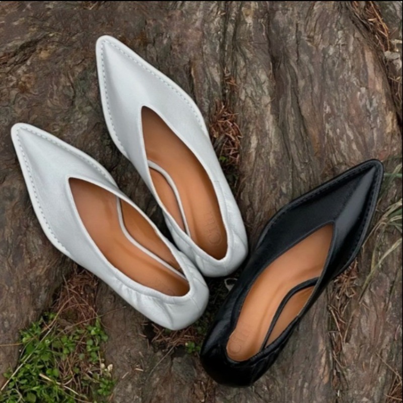 Mule Slip On - 2025 Neue spitze Zehen-Einzelschuhe für Damen,