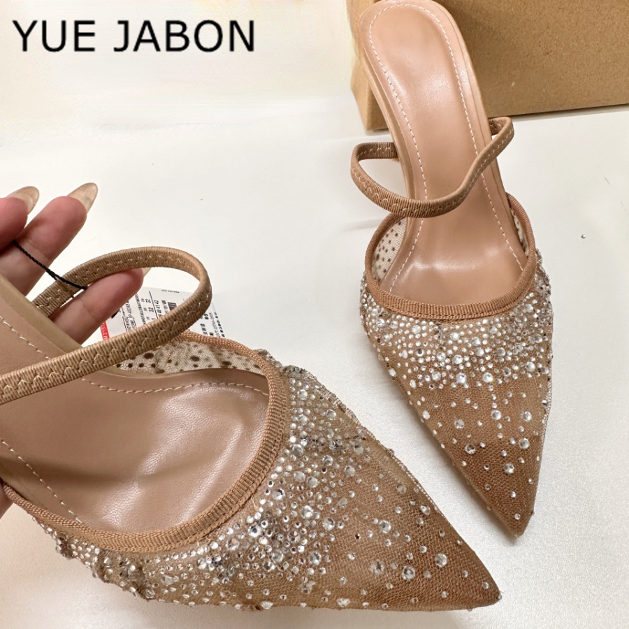 Women Shoes Ysl - Mesh Strass High Heel Sandalen Frauen
