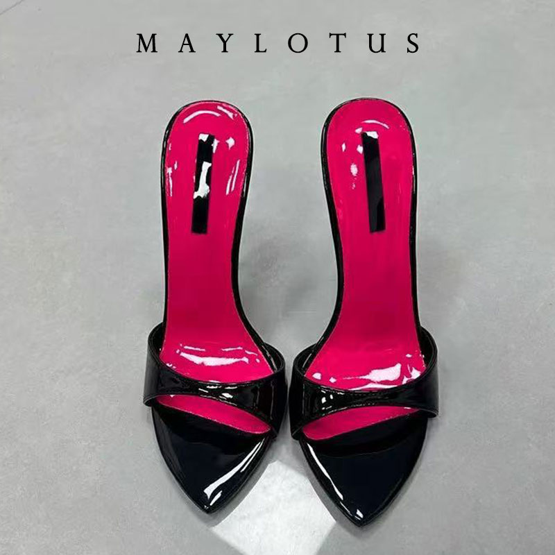 Women Shoes Ysl - Größe 35-46 Patchwork Stiletto-Absatz Pantoletten Neueste
