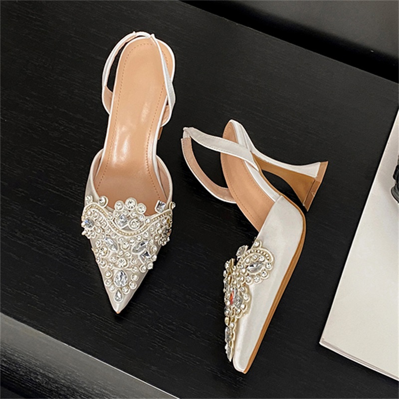 Women Shoes Ysl - Eilyken Frühling Kristall Diamant Slingback Frauen