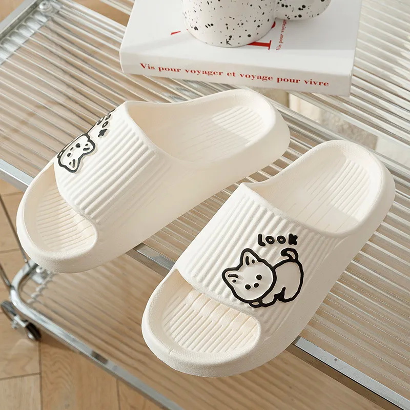 Women Shoes Black - Sommer Kawaii Katzen Hausschuhe Frauen Ultra