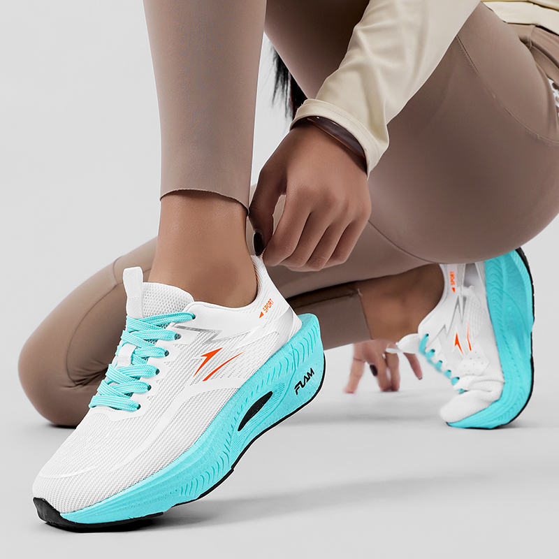 Women Shoes Qc - Marathon-Laufschuhe mit Carbonfaser-Platte und Elastischem Mesh-Sportmaterial