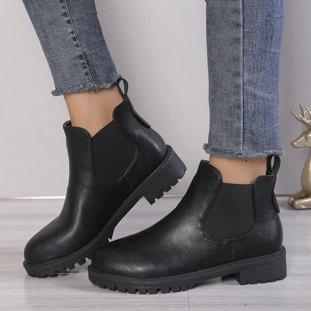 Women'S Shoes Chelsea - Frauen Casual Chelsea Stiefeletten Runde Kappe