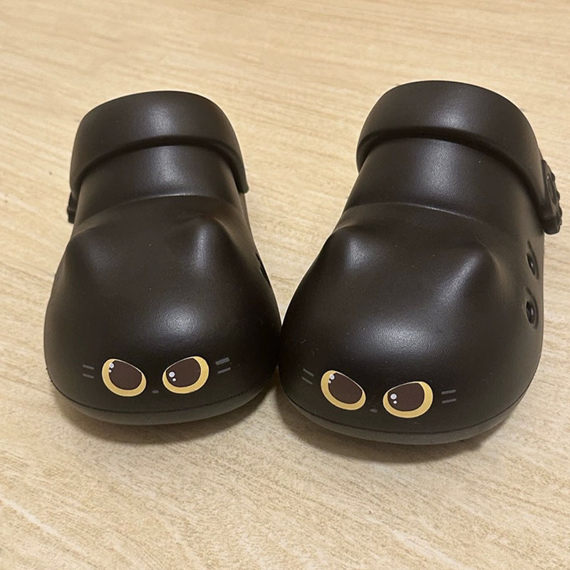 Mule Slip On - Neue kreative schwarze Katzenpantoffeln für Damen,