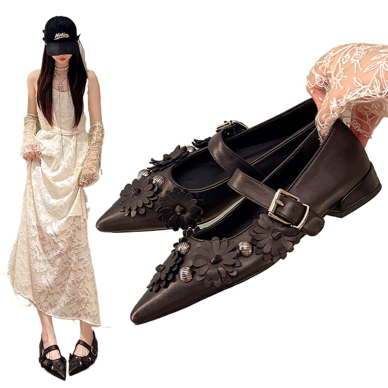 Metallnieten-Schnallenriemen W – Women Shoes Black Bewertung und Preis