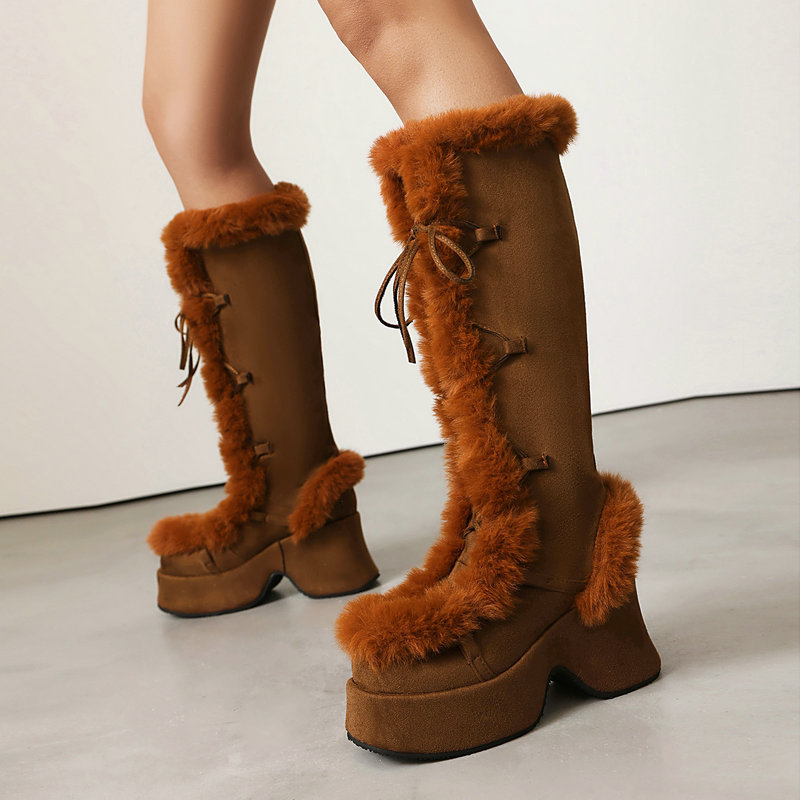 Pelzige Plateaustiefel im Loli – Women'S Shoes Chelsea Bewertung und Preis
