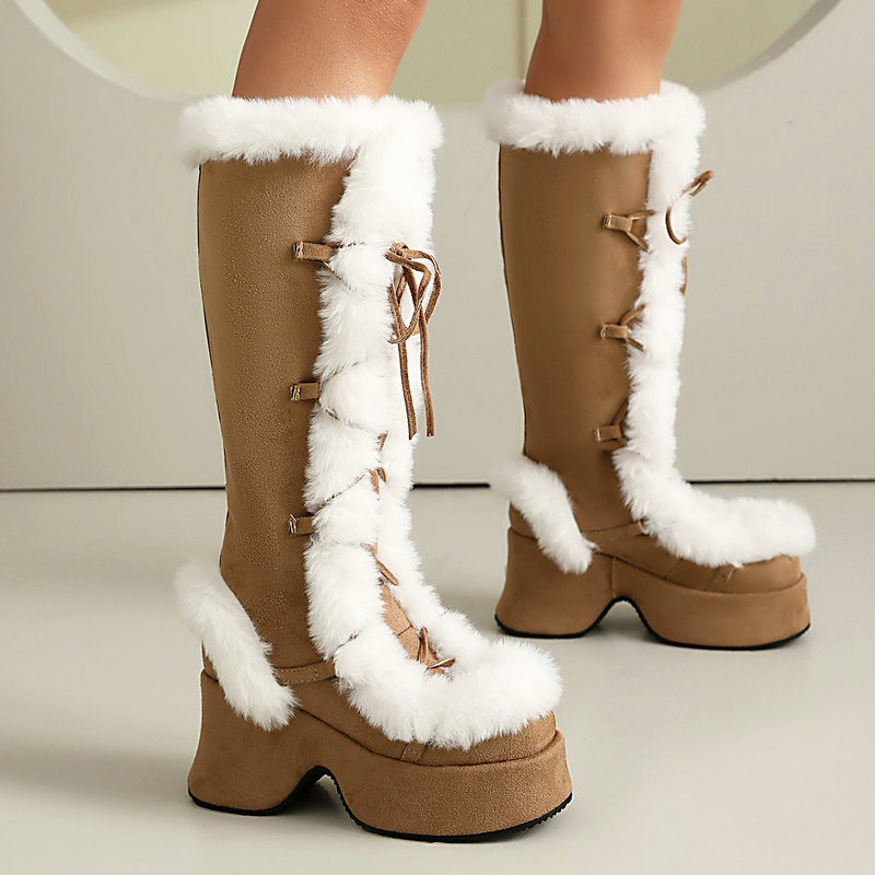 Pelzige Plateaustiefel im Loli – Women'S Shoes Chelsea Bewertung und Preis