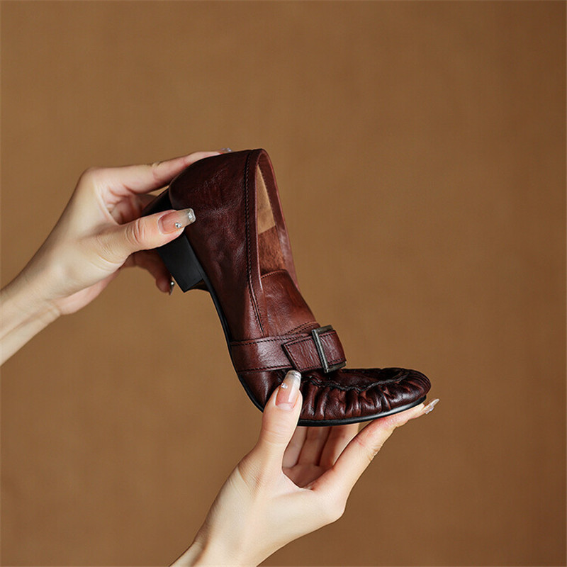 Neue Herbst Echt leder Frauen  – Women'S Heels Bewertung und Preis